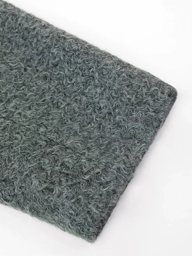 COCOBELLA Elegant Double Breasted Straight Midlength Work Polyester Heather Grey Coats