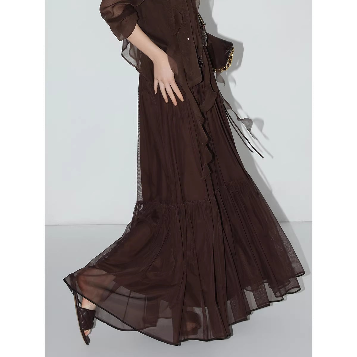 COCOBELLA_Elegant_French_Ruffle_Ribbon_Cardigan_Straight_Fit_Long_Sleeve_Polyester_Shirts_MISSTT