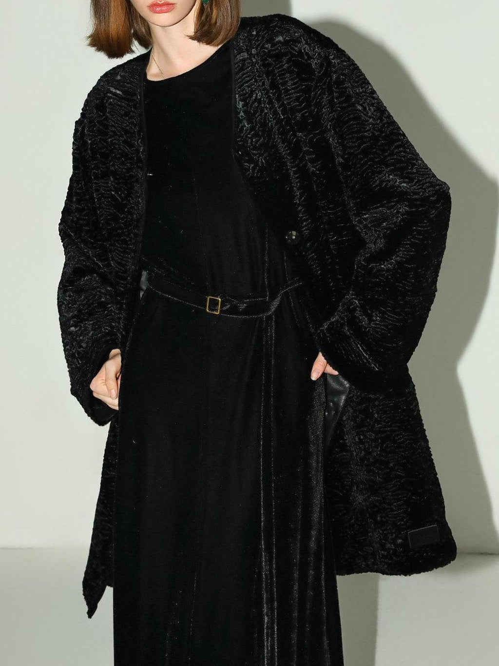 COCOBELLA Elegant Hepburn Sleeveless A Line Belt Side Slit Office Little Black Dresses