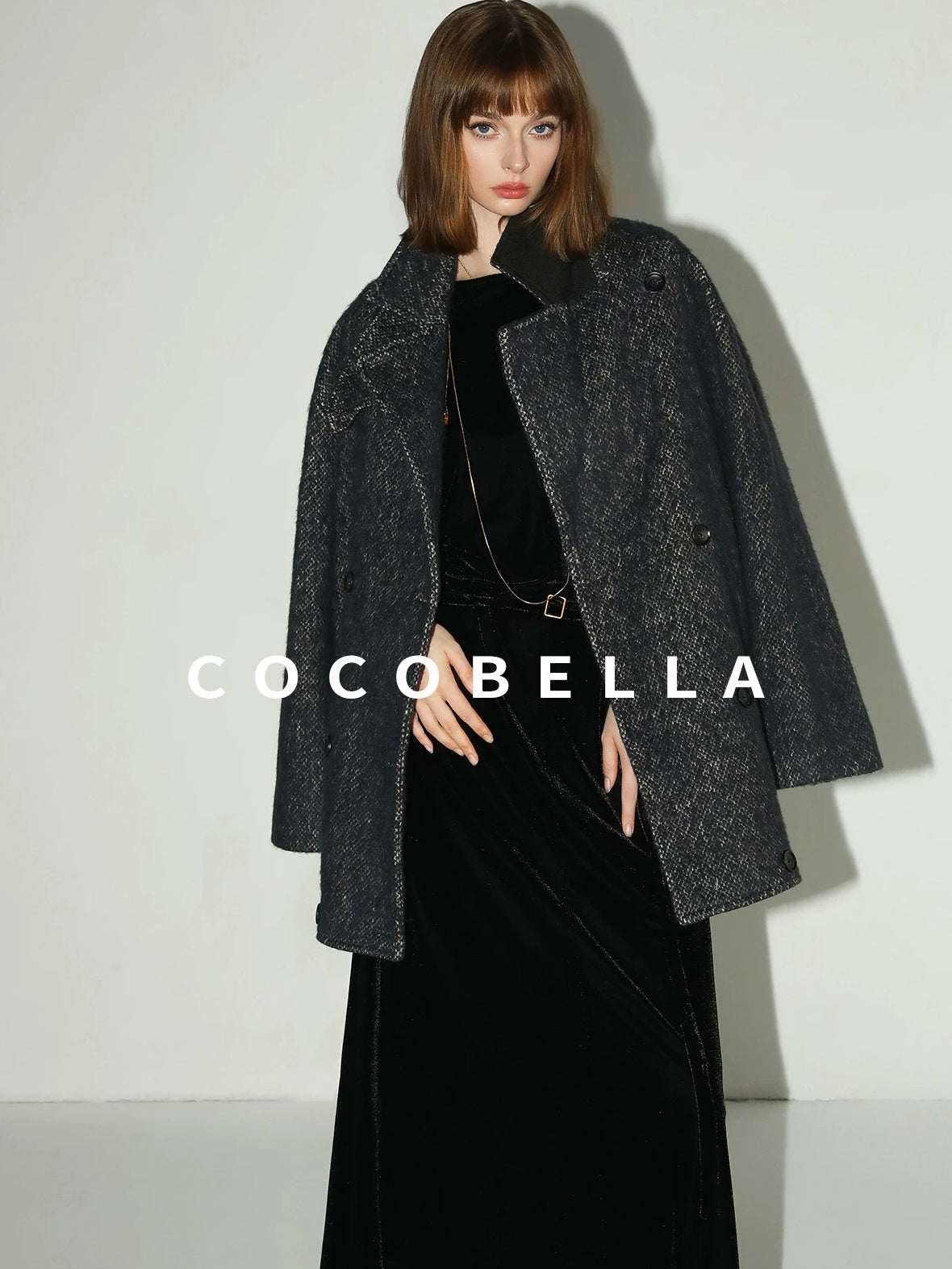 COCOBELLA Elegant Hepburn Sleeveless A Line Belt Side Slit Office Little Black Dresses