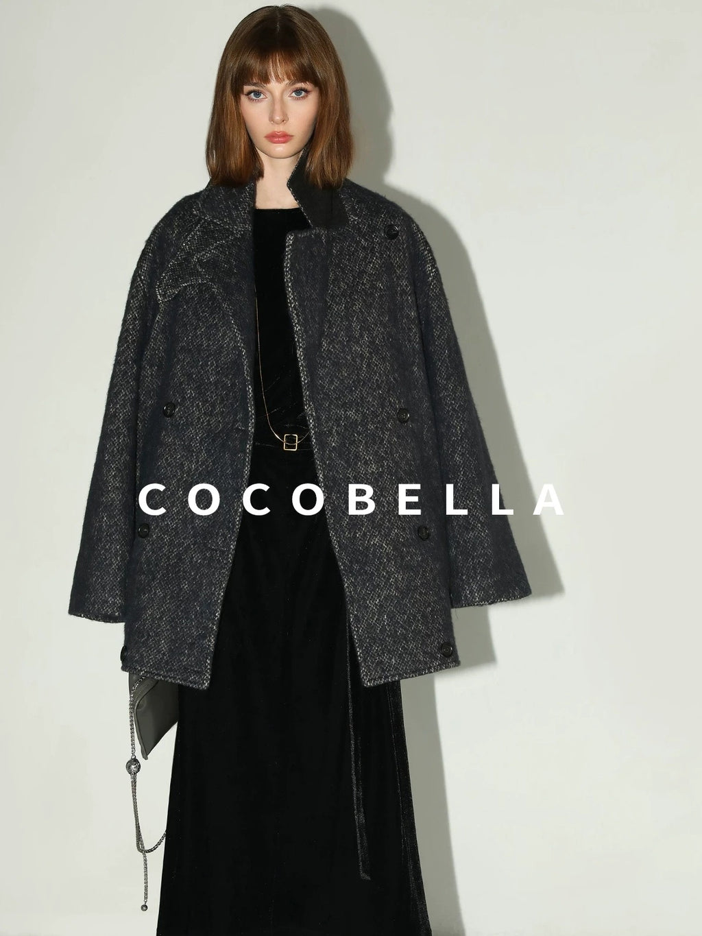 COCOBELLA Elegant Hepburn Sleeveless A Line Belt Side Slit Office Little Black Dresses