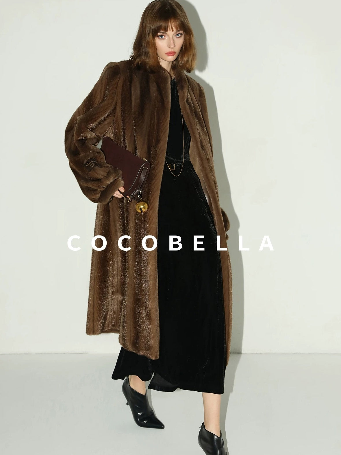 COCOBELLA Elegant Hepburn Sleeveless A Line Belt Side Slit Office Little Black Dresses