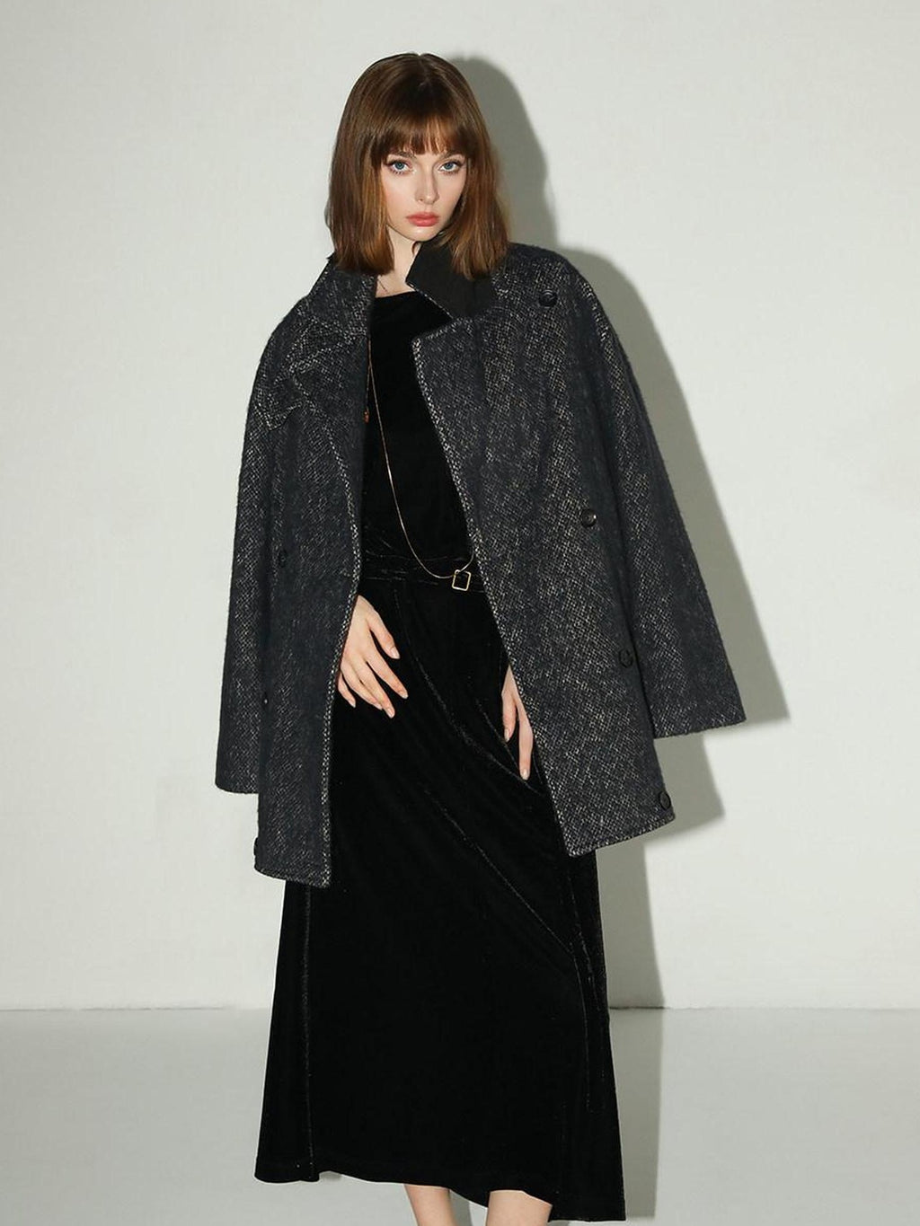 COCOBELLA Elegant Hepburn Sleeveless A Line Belt Side Slit Office Little Black Dresses