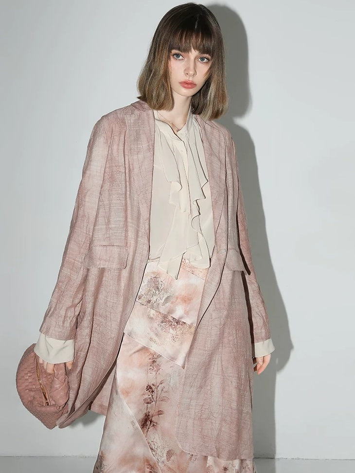 COCOBELLA Elegant High Waist Patchwork Floral H Silhouette Women Casual Midi Skirts