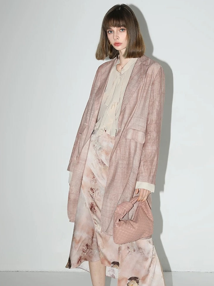 COCOBELLA Elegant High Waist Patchwork Floral H Silhouette Women Casual Midi Skirts