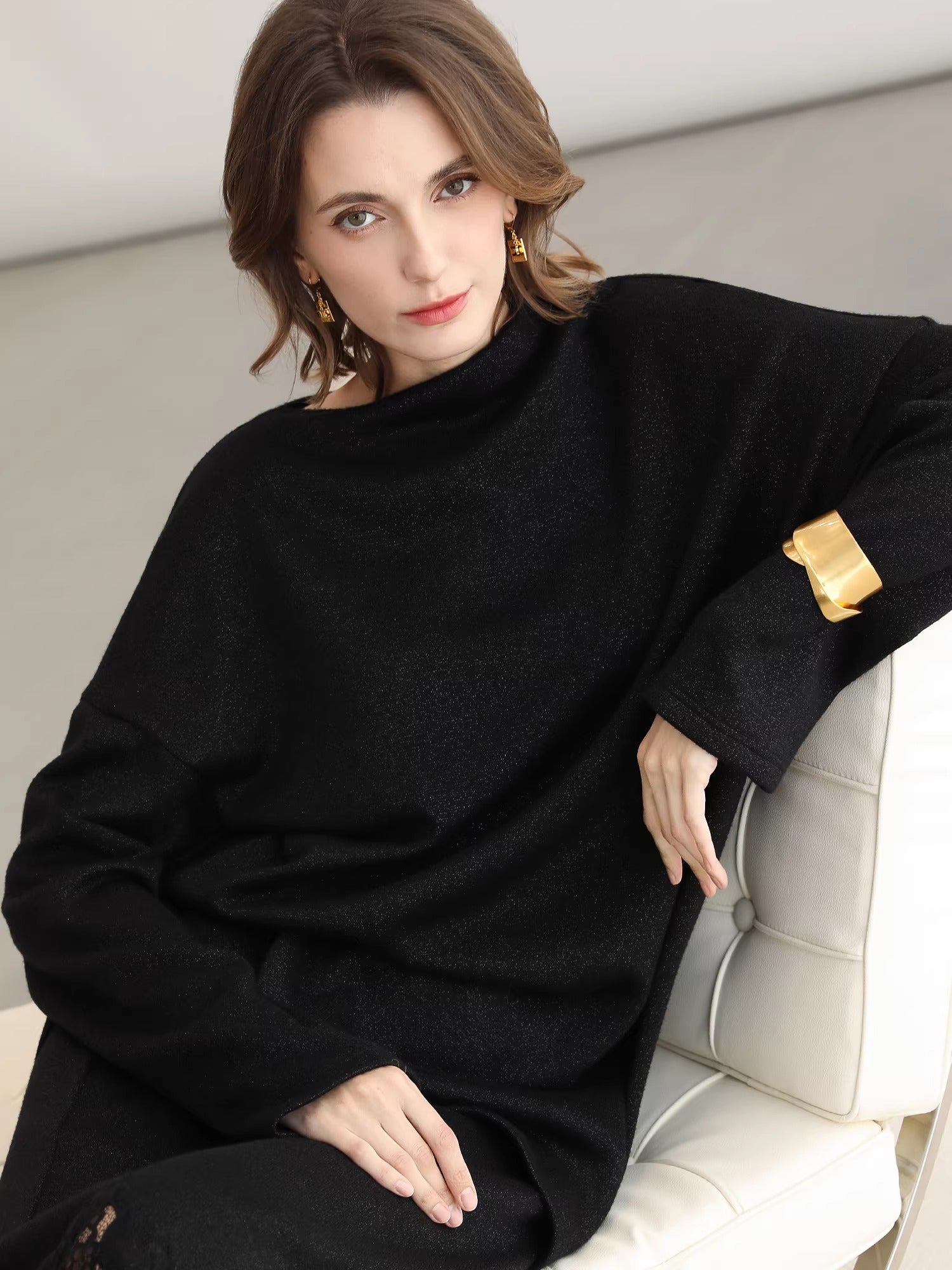 COCOBELLA_Elegant_Lace_Patchwork_H_Line_Mid_Waist_Women_Classic_Black_Wrap_Skirts_MISSTT