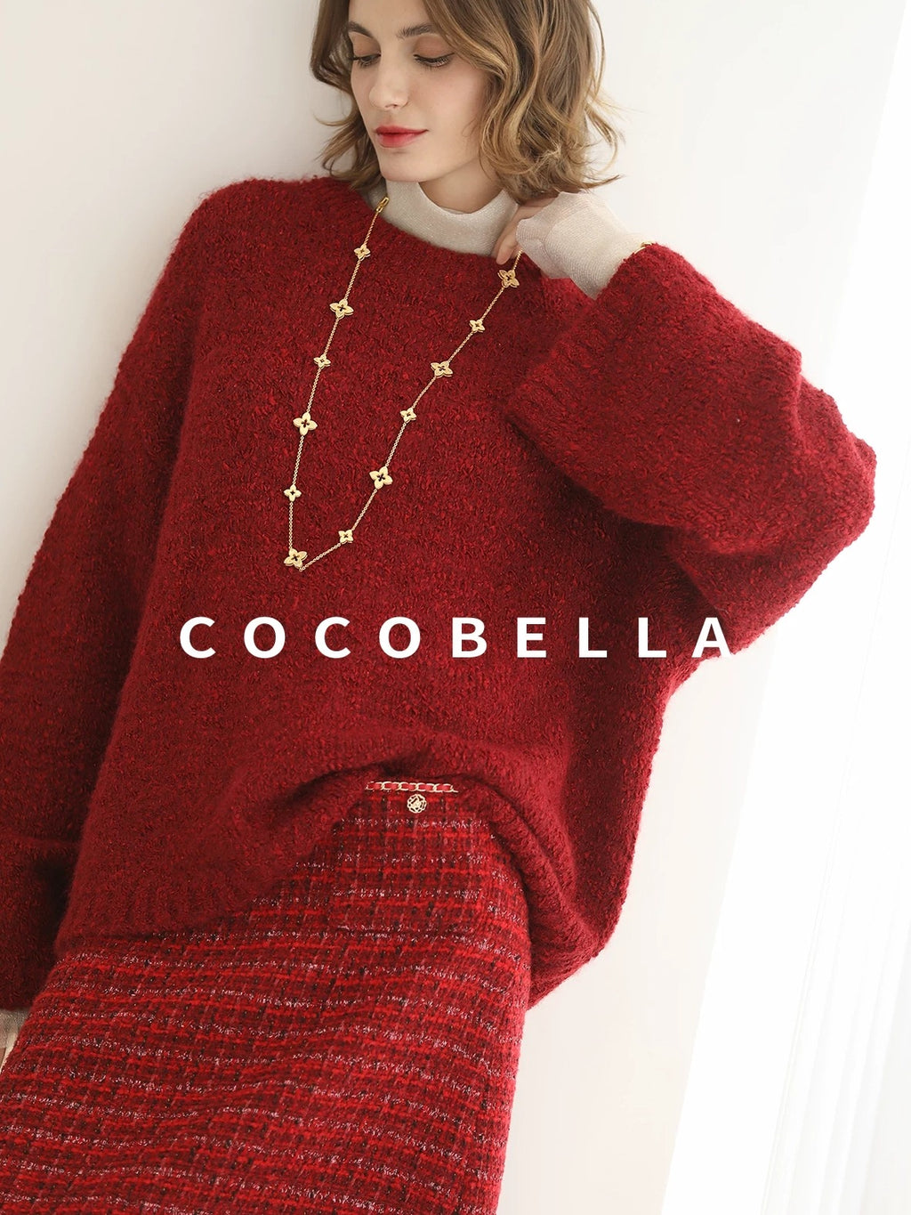 COCOBELLA Elegant Mid Waist Pencil Straight Buttons Chain Pockets City Commute Skirts