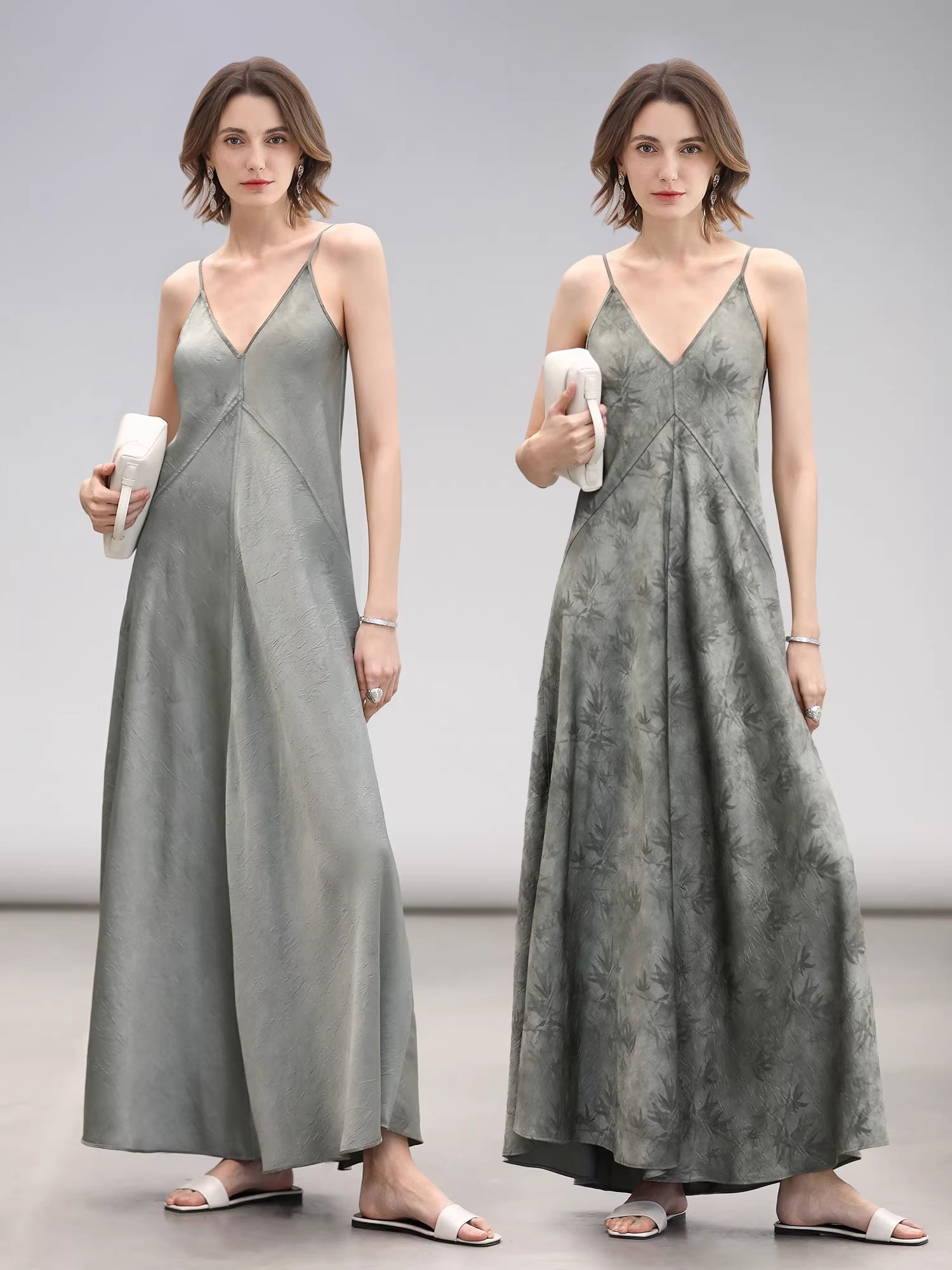 COCOBELLA_Elegant_Printed_A_Line_V_Neck_Sleeveless_Cinched_Waist_Reversible_Slip_Dresses_MISSTT