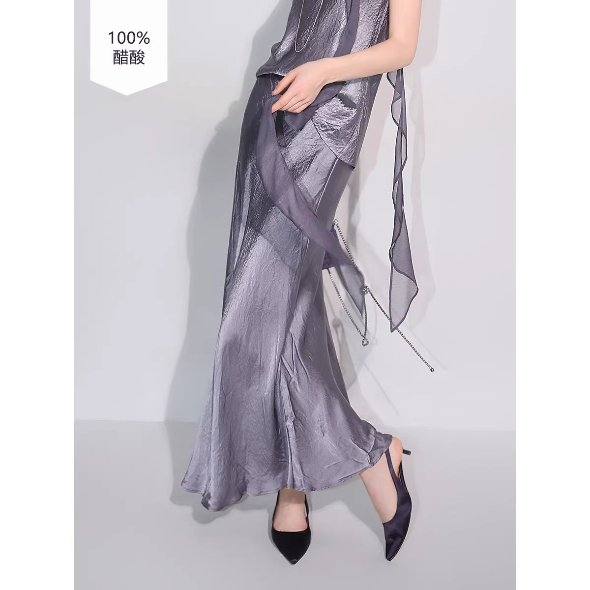 COCOBELLA_Elegant_Ruffle_Tie_Puff_Sleeve_Loose_Office_Women_Chiffon_Solid_T-Shirts_MISSTT