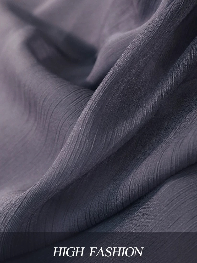 COCOBELLA Elegant Ruffle Tie Puff Sleeve Loose Office Women Chiffon Solid T-Shirts