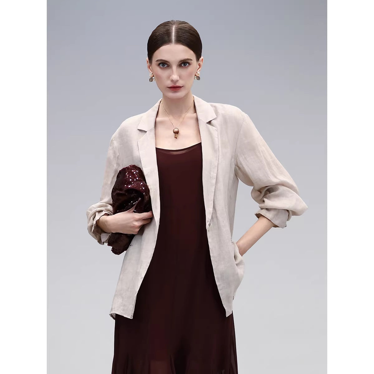 COCOBELLA_Elegant_Spliced_Mermaid_Silhouette_U_Neck_Slip_For_Women_Polyester_Dresses_MISSTT