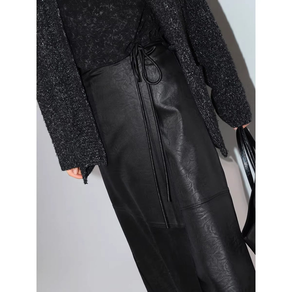 COCOBELLA_Elegant_Tie_Waist_Asymmetric_Wrap_Patchwork_A_Line_Mid_Waist_Office_Skirts_MISSTT