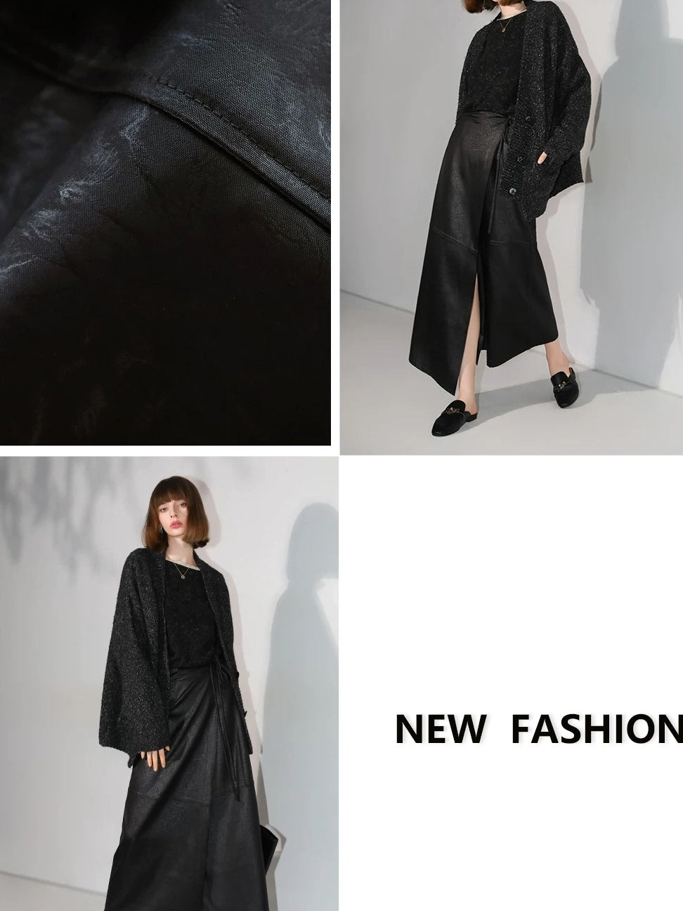 COCOBELLA Elegant Tie Waist Asymmetric Wrap Patchwork A Line Mid Waist Office Skirts