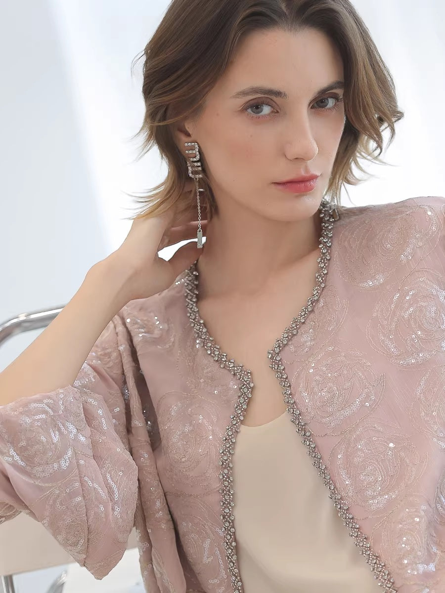 COCOBELLA_Embroidered_Sequin_Beaded_Lantern_Sleeve_Loose_Fit_Boucle_Women_Trim_Sweater_MISSTT