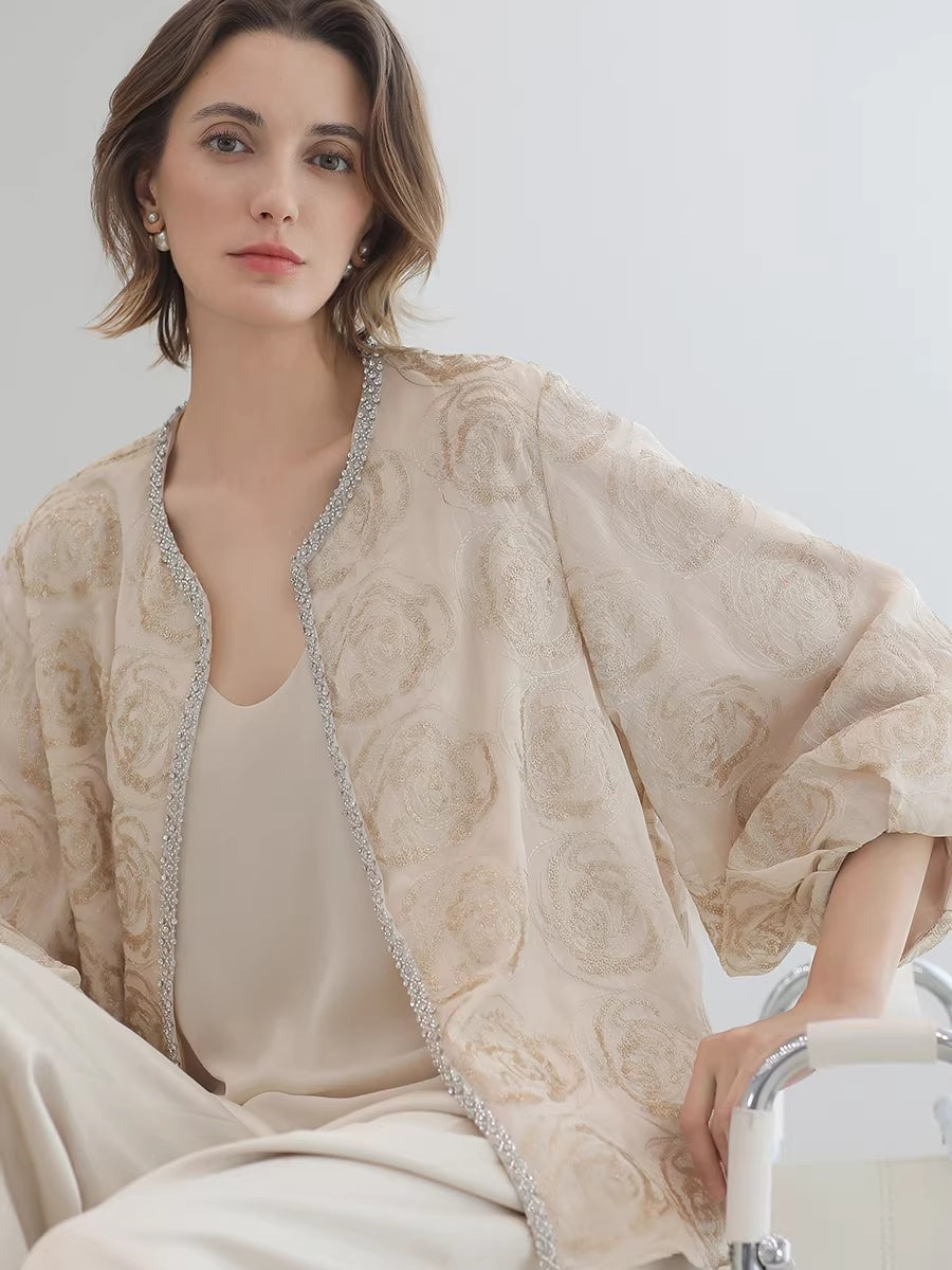 COCOBELLA_Embroidered_Sequin_Beaded_Lantern_Sleeve_Loose_Fit_Boucle_Women_Trim_Sweater_MISSTT