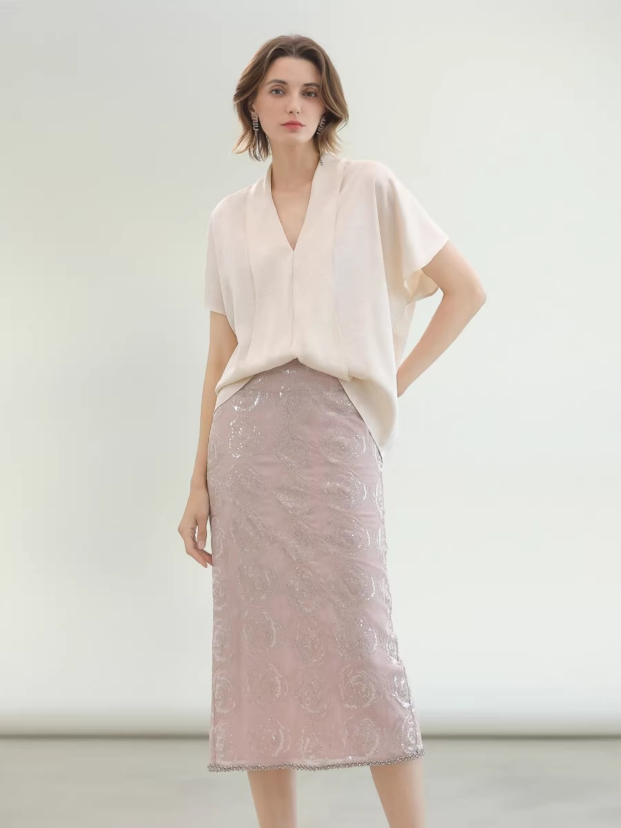 COCOBELLA_Embroidered_Sequin_Beaded_Lantern_Sleeve_Loose_Fit_Boucle_Women_Trim_Sweater_MISSTT