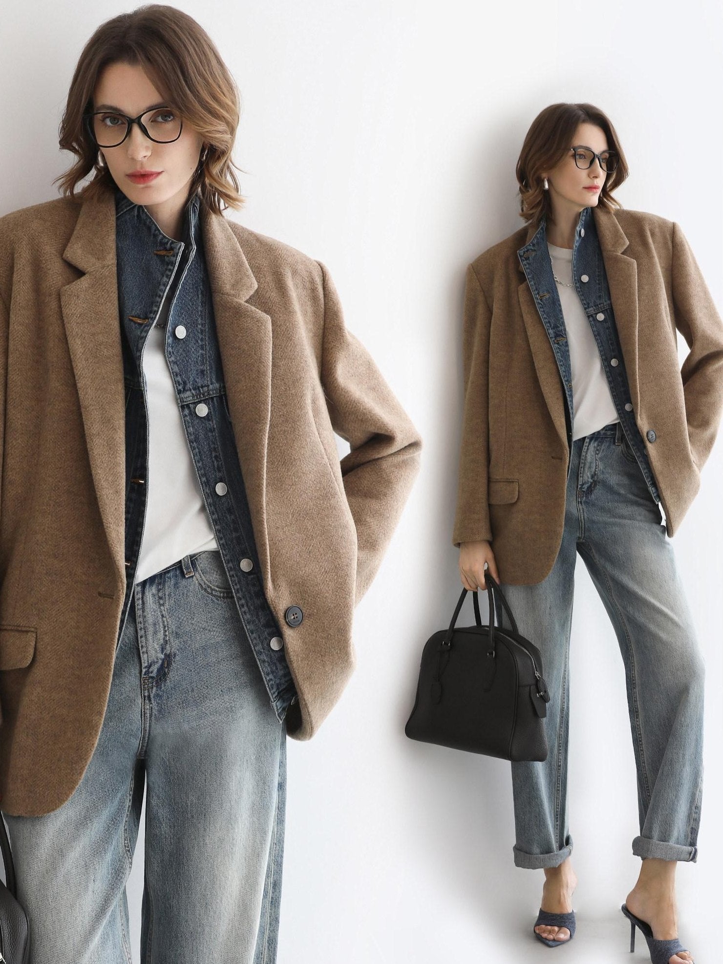 COCOBELLA Faded Cotton Straight Leg Natural Waist Casual Women Denim No Stretch Pants