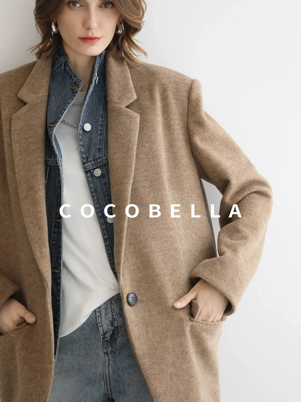 COCOBELLA Faded Cotton Straight Leg Natural Waist Casual Women Denim No Stretch Pants