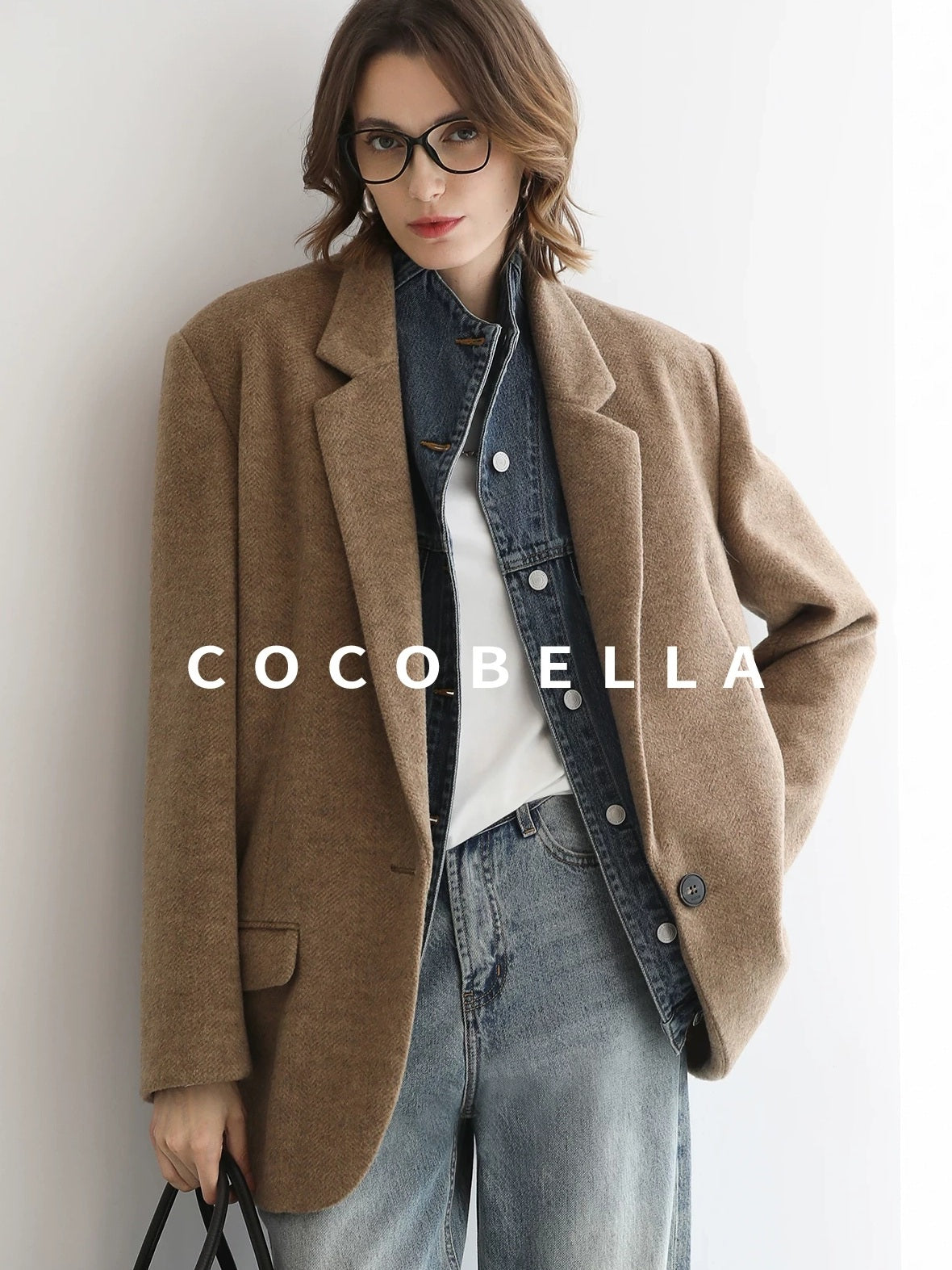 COCOBELLA Faded Cotton Straight Leg Natural Waist Casual Women Denim No Stretch Pants