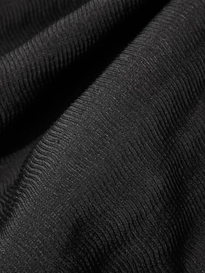 COCOBELLA Flattering Cinched Waist Pleated A Line V Neck Puff Sleeve Women Dresses