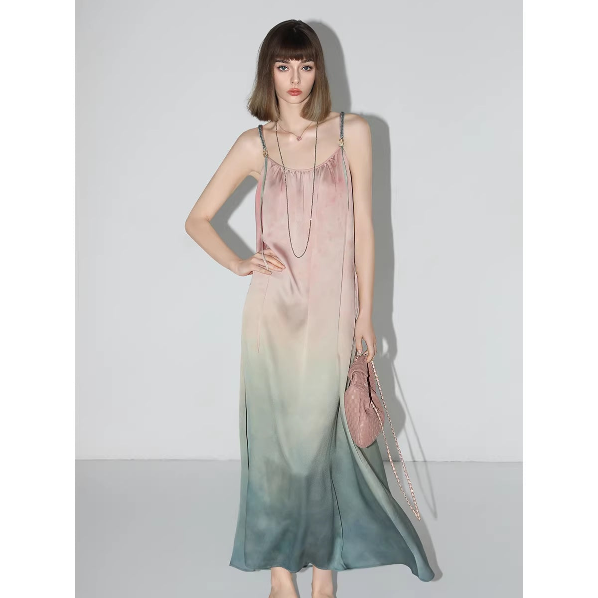 COCOBELLA_Gradient_Ruched_Tie_Spaghetti_Slip_Floral_3D_Decor_Loose_Waist_Aline_Dresses_MISSTT