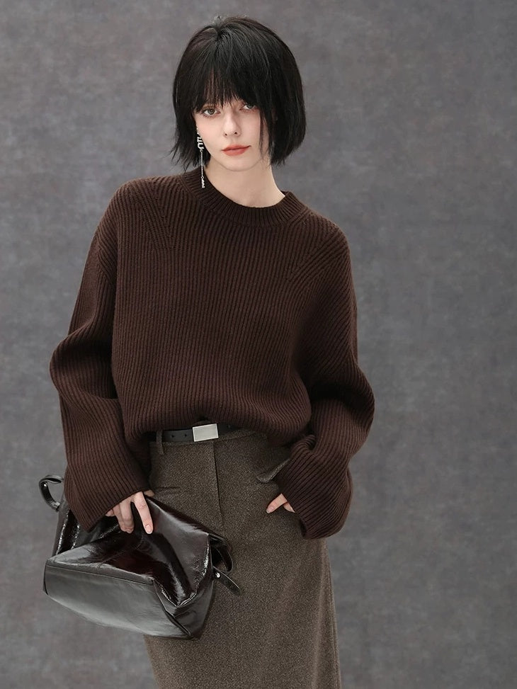 COCOBELLA High Waist Pocket Midi Straight H Line Office Polyester Blend Skirts