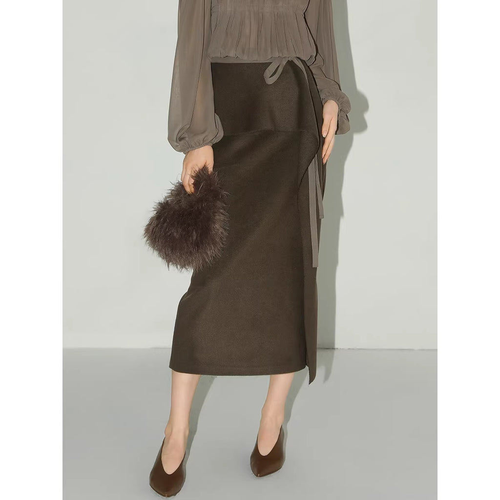 COCOBELLA_High_Waist_Ruffle_Hem_Office_Straight_Pencil_H_Line_Women_Workwear_Midi_Skirts_MISSTT