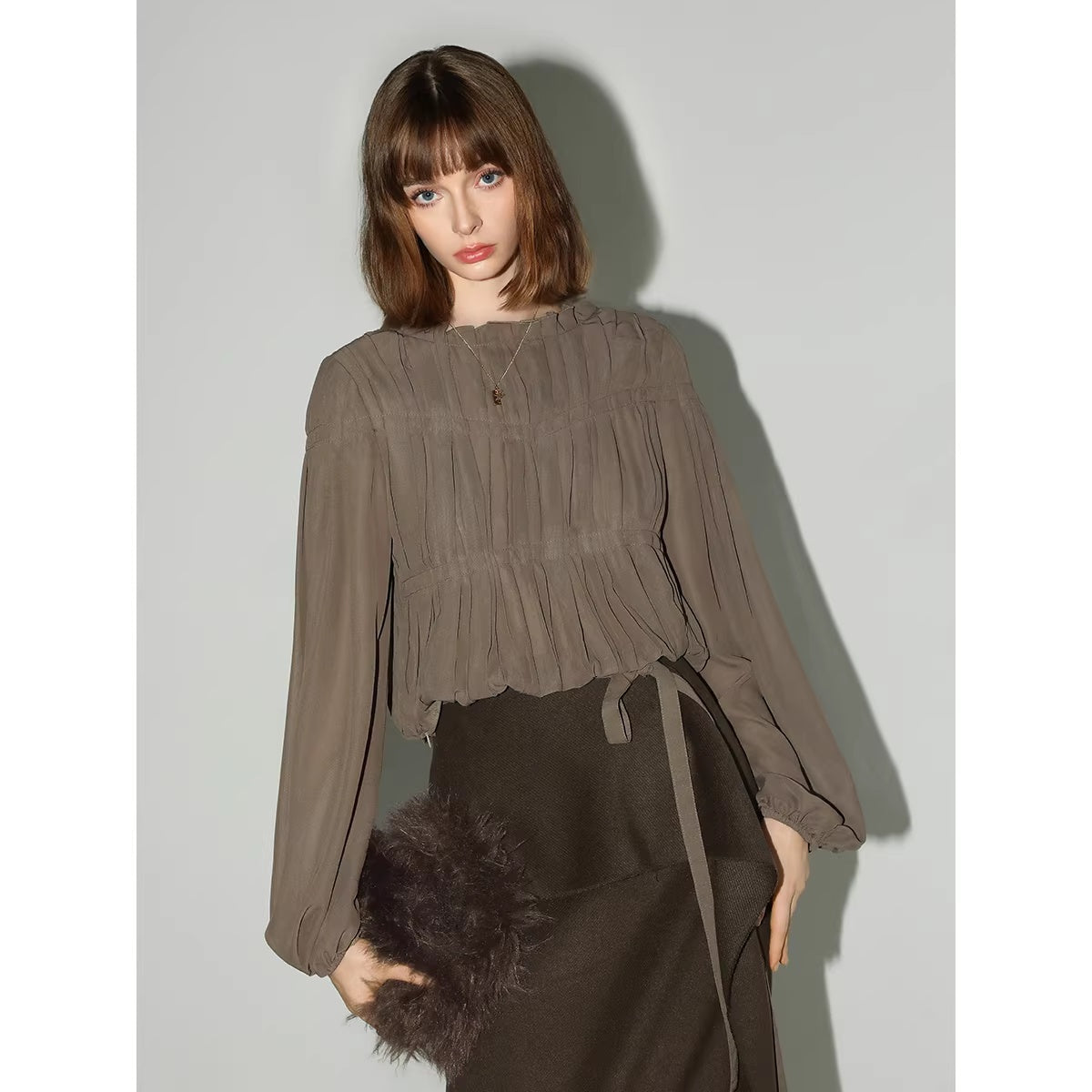 COCOBELLA_High_Waist_Ruffle_Hem_Office_Straight_Pencil_H_Line_Women_Workwear_Midi_Skirts_MISSTT