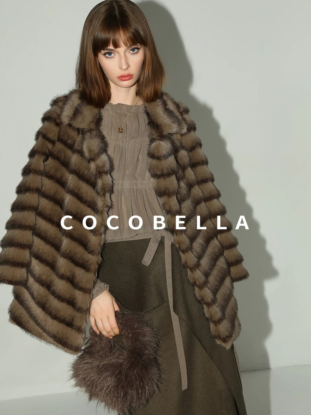 COCOBELLA High Waist Ruffle Hem Office Straight Pencil H Line Women Workwear Midi Skirts