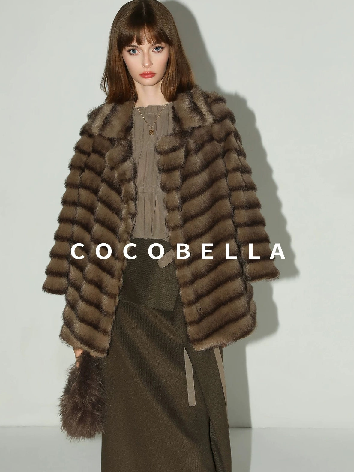 COCOBELLA High Waist Ruffle Hem Office Straight Pencil H Line Women Workwear Midi Skirts