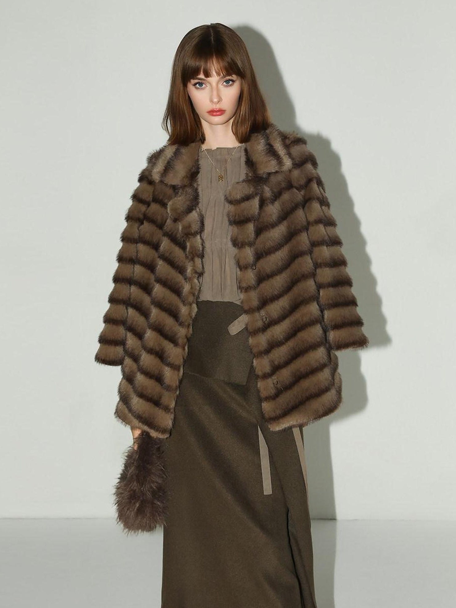 COCOBELLA High Waist Ruffle Hem Office Straight Pencil H Line Women Workwear Midi Skirts