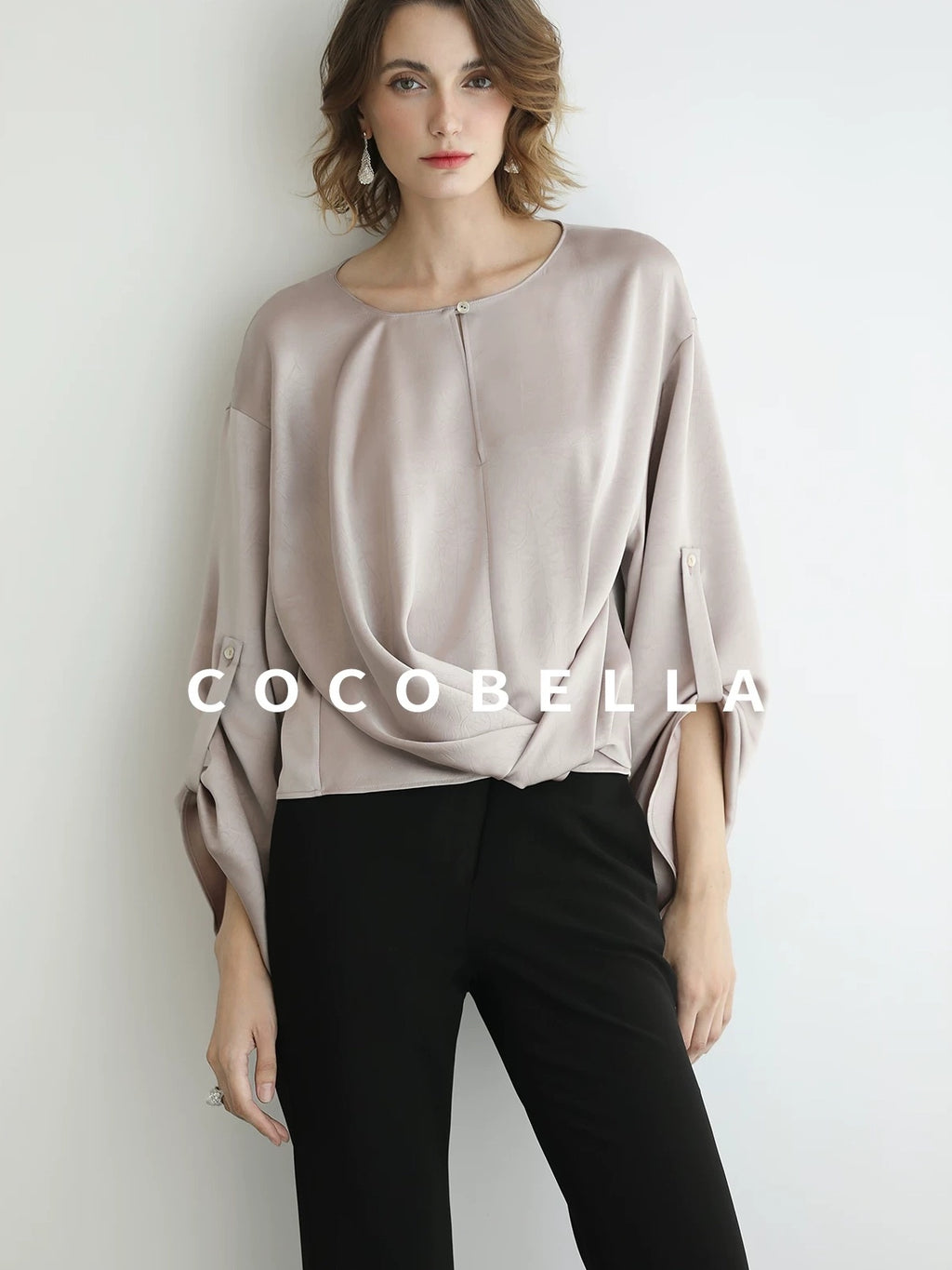 COCOBELLA High Waist Sleek Micro Flare Office Ol Tailored Black Women Pants