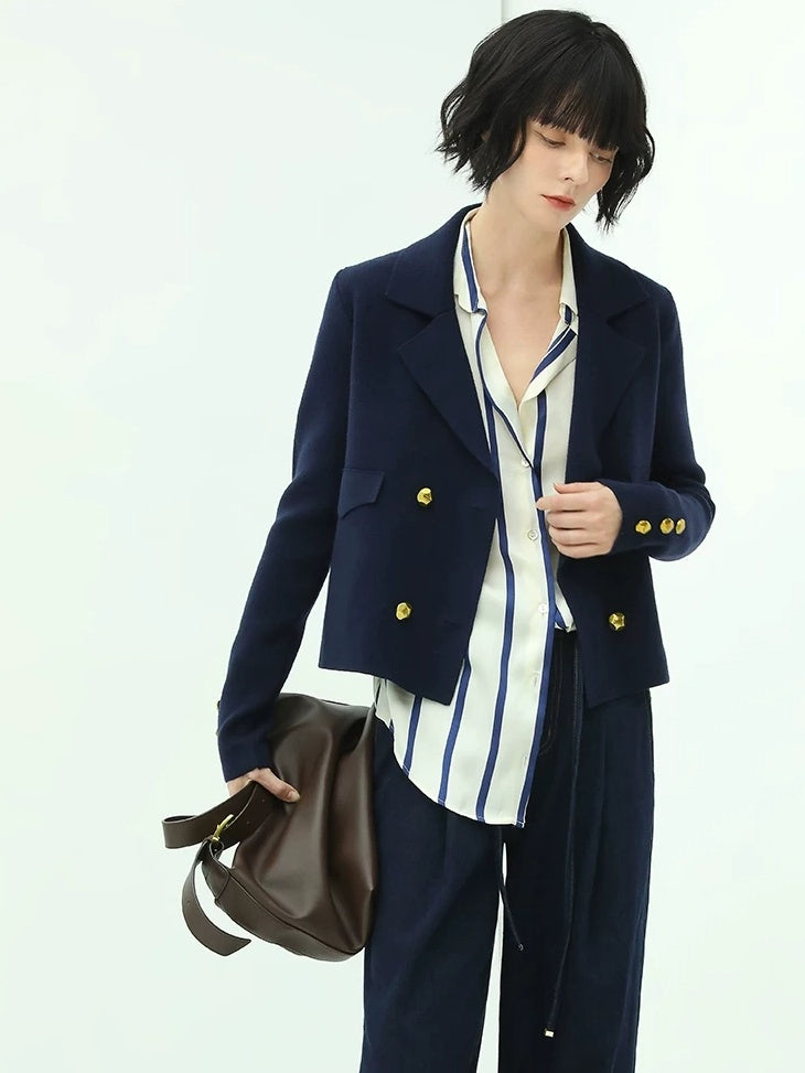 COCOBELLA High Waist Straight Leg Zipper Fly Casual Women Cotton Blend Dark Denim Pants