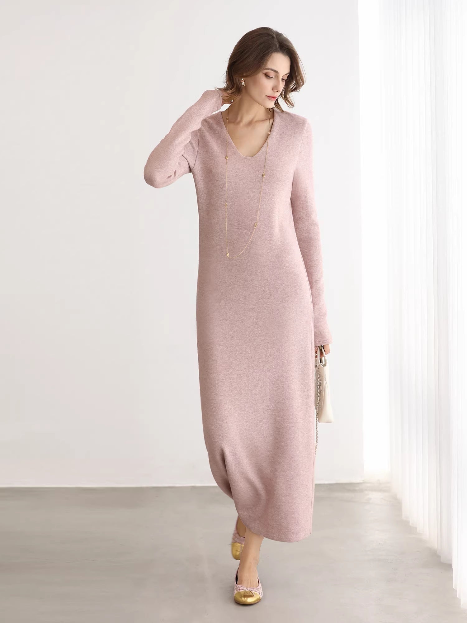 COCOBELLA_Insulated_Stretch_Commuter_Loose_Mid_Length_Women_Velvet_Pink_Padded_Jackets_MISSTT