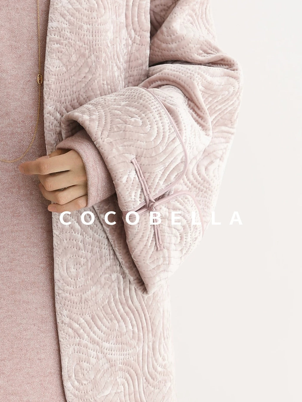 COCOBELLA Insulated Stretch Commuter Loose Mid Length Women Velvet Pink Padded Jackets