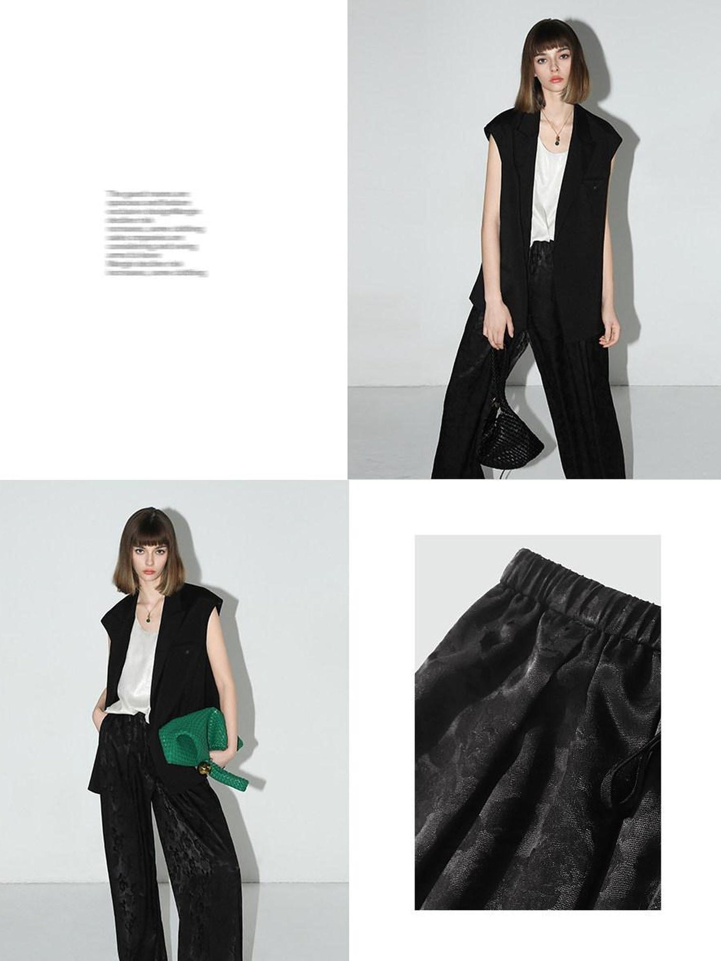 COCOBELLA Jacquard Stretch New Chinese Style Natural Waist Straight Leg Pants