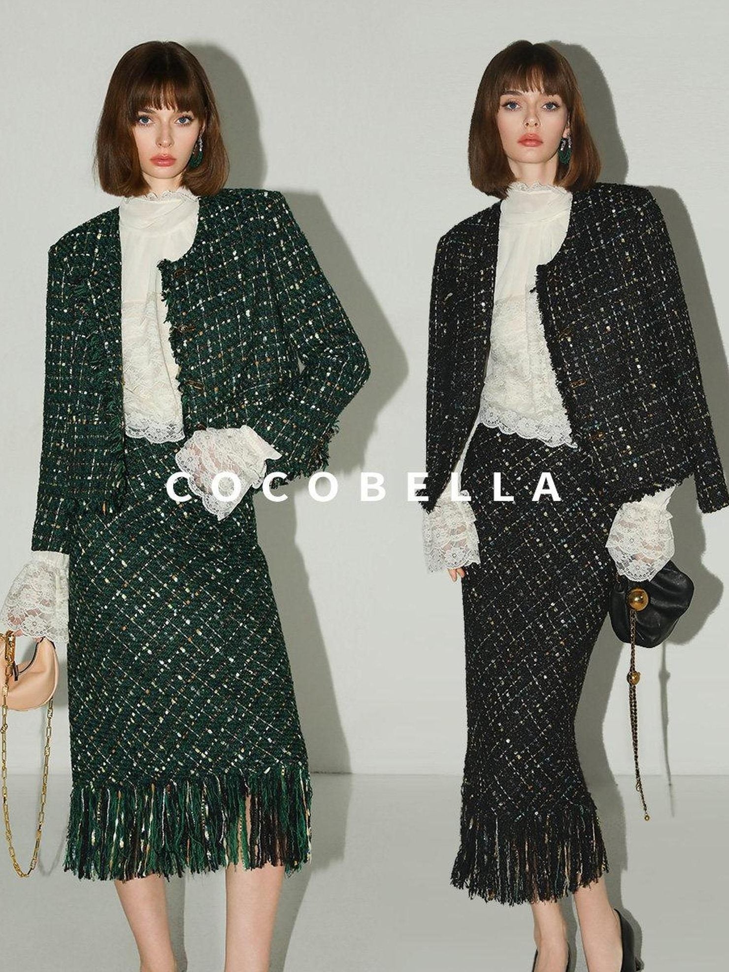 COCOBELLA Lace Patchwork Pleated Commuter Straight Fit Stand Collar Womens Blouse Shirts