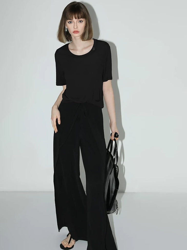 COCOBELLA Lightweight Polyester Casual Loose Fit Short Sleeve Solid T-Shirts