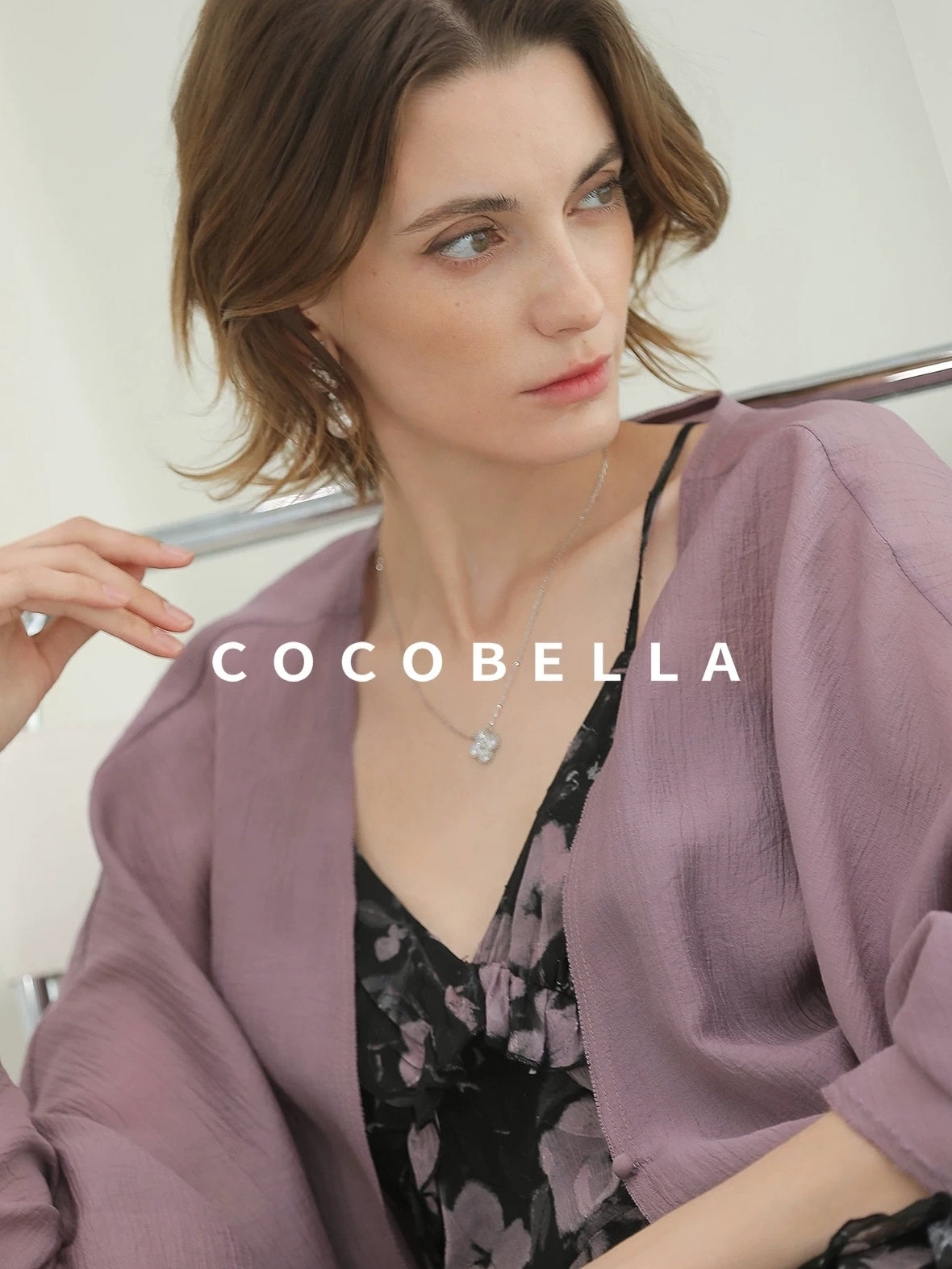 COCOBELLA Lightweight Viscose Silk Blend Straight Fit Long Sleeve Versatile Knit Sweater