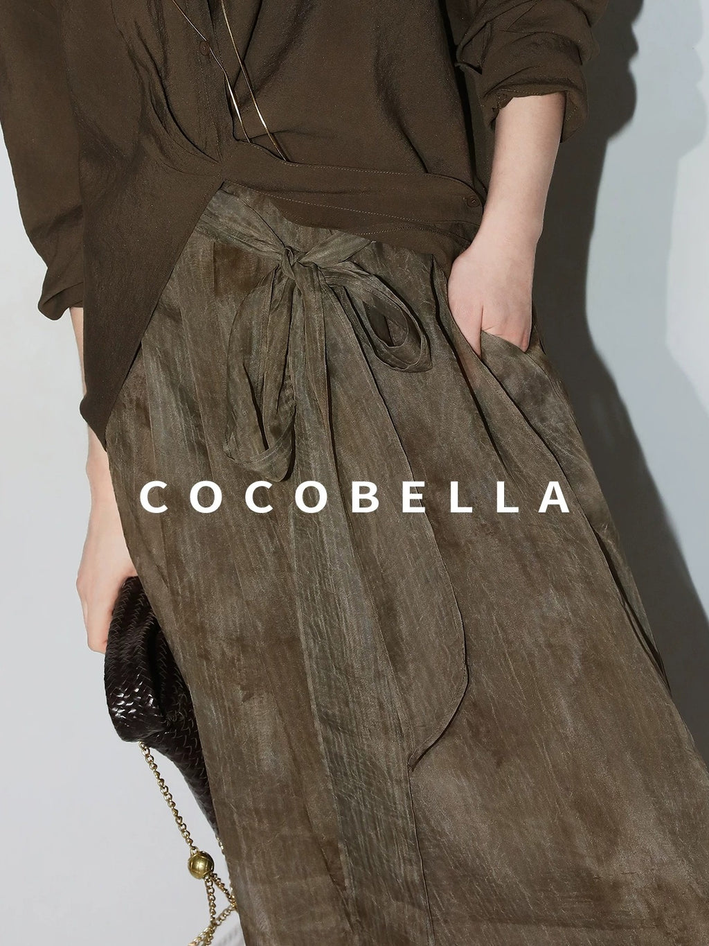 COCOBELLA Longline Tie Waist Straight Cut Mid Length Office Casual Women Polyester Blazers