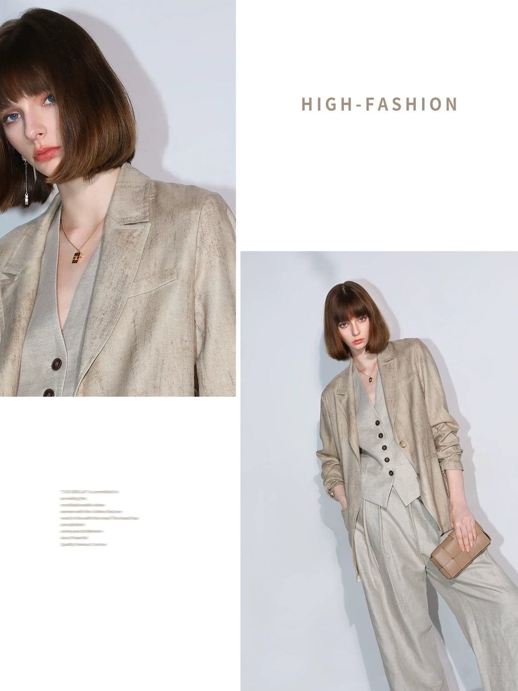 COCOBELLA Lyocell Tailored Straight Button Pocket Notch Lapel Womens Office Blazers