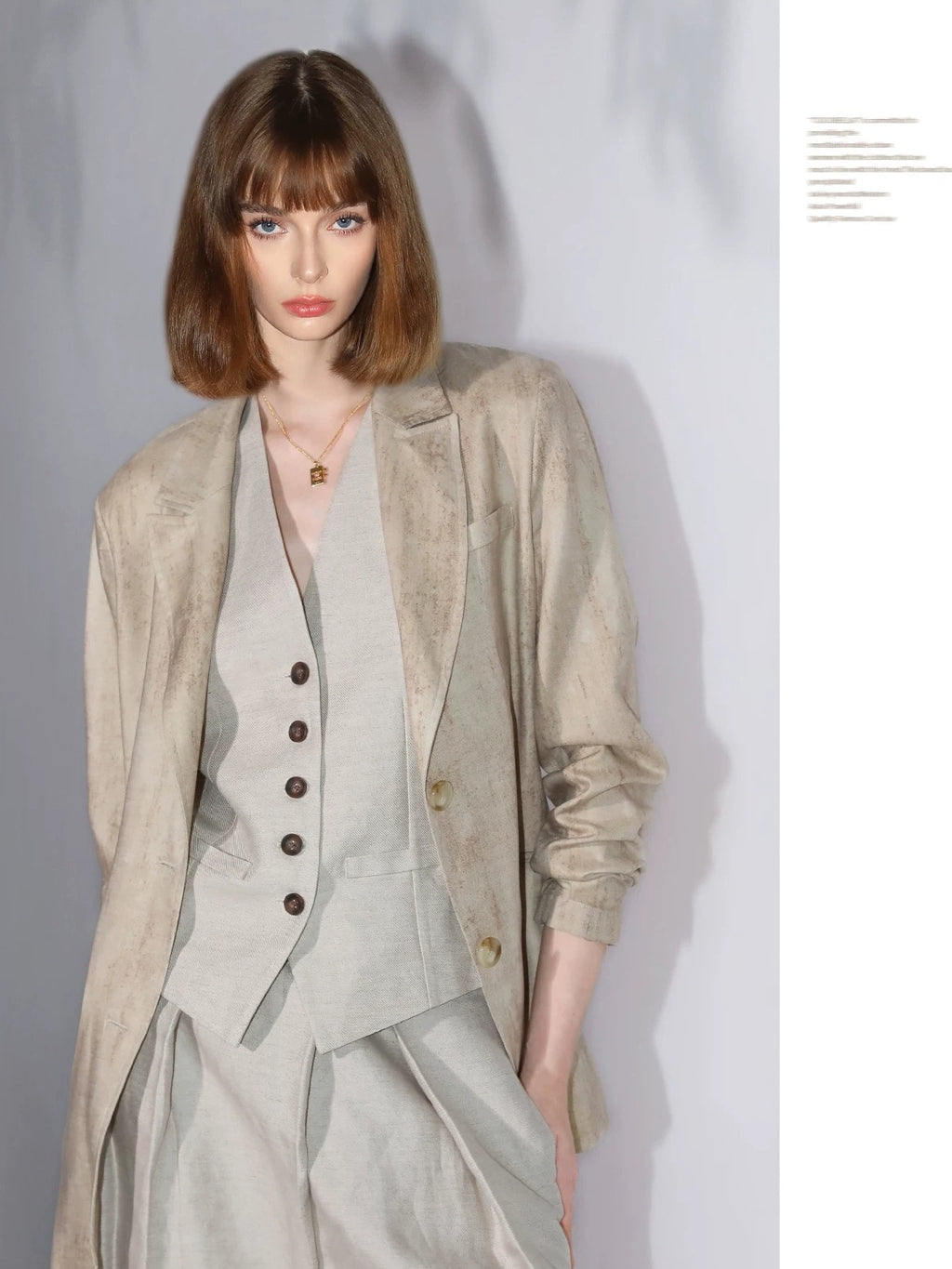 COCOBELLA Lyocell Tailored Straight Button Pocket Notch Lapel Womens Office Blazers