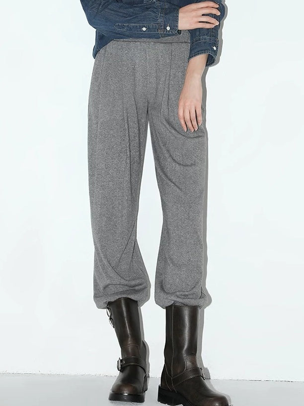 COCOBELLA Minimalist Tapered Harem Knit Natural Waist Women Viscose Stretch Pants