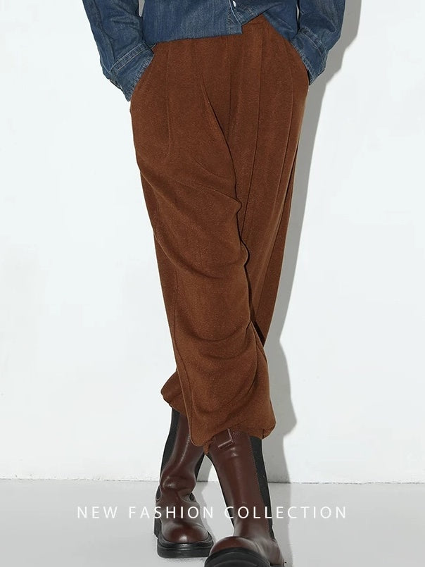 COCOBELLA Minimalist Tapered Harem Knit Natural Waist Women Viscose Stretch Pants