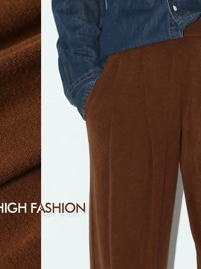 COCOBELLA Minimalist Tapered Harem Knit Natural Waist Women Viscose Stretch Pants