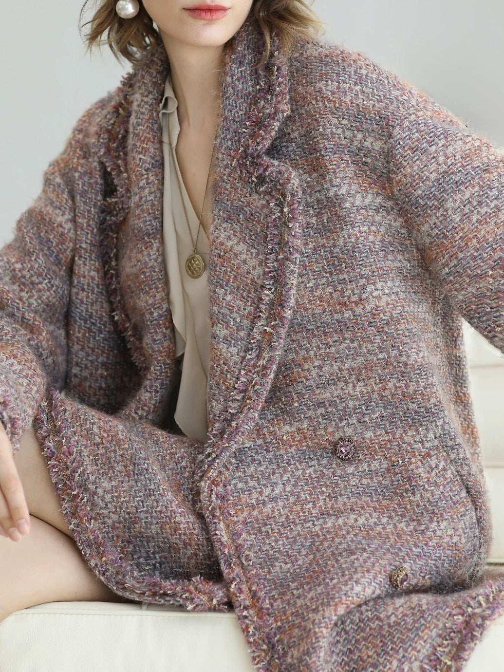 COCOBELLA Monet Mist Pink Light Luxe Cardigan Two Piece Women Short Skirt Set Skirts