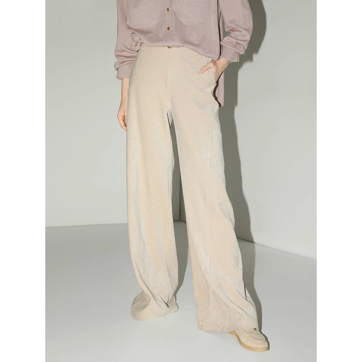 COCOBELLA_Natural_Waist_Wide_Leg_Stitched_Panel_Vintage_Workwear_Women_Pants_MISSTT