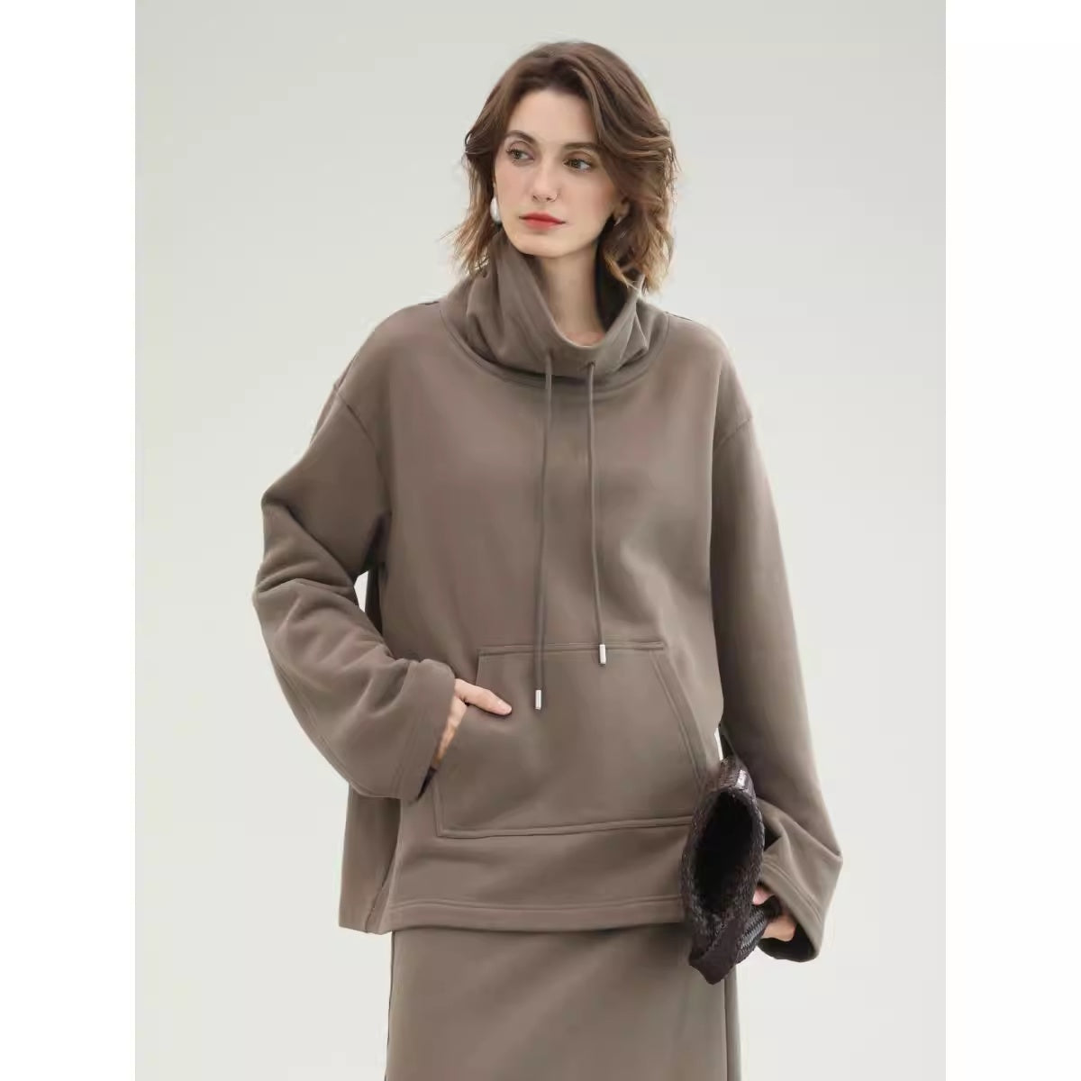 COCOBELLA_Oversized_Drawstring_Kangaroo_Pocket_High_Neck_Pullover_Casual_Women_Sweatshirts_MISSTT