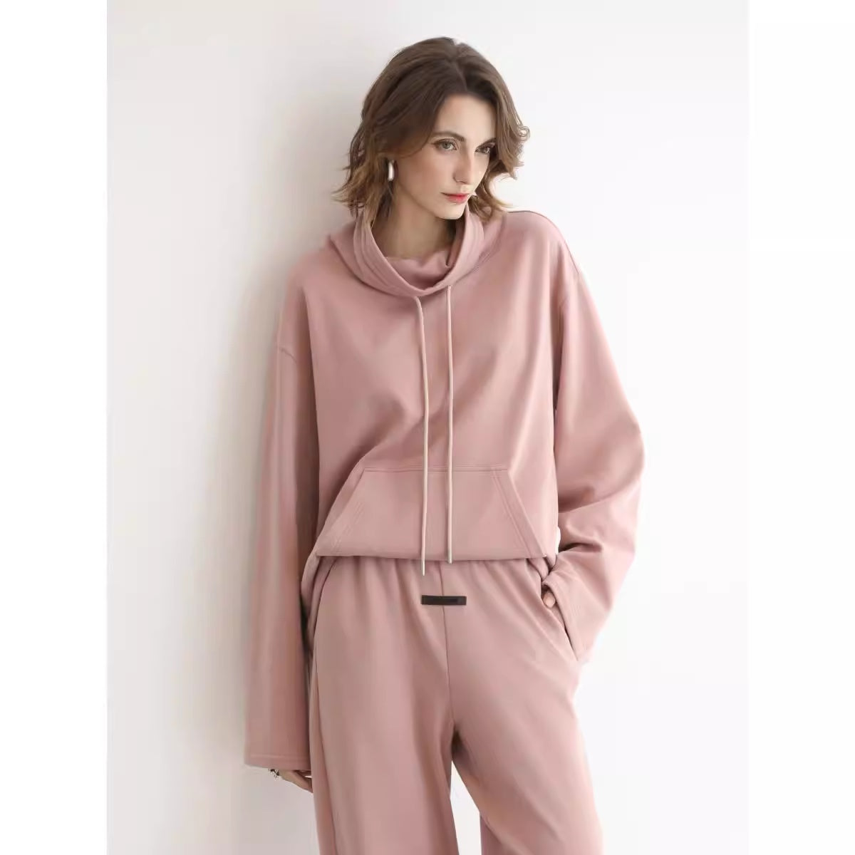 COCOBELLA_Oversized_Drawstring_Kangaroo_Pocket_High_Neck_Pullover_Casual_Women_Sweatshirts_MISSTT
