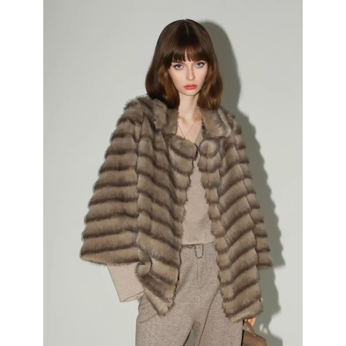 COCOBELLA_Plush_Faux_Fur_Horizontal_Panel_Loose_Fit_Office_Workwear_Pastel_Stripe_Jackets_MISSTT
